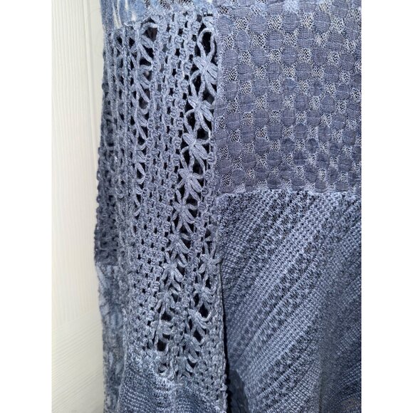 This & That Long Blue Open Front Cardigan Size Large - Picture 11 of 13